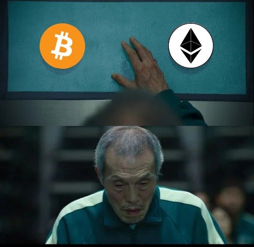 اختيار صعب: بيتكوين أم إيثيريوم في تحدي لعبة الحبار؟