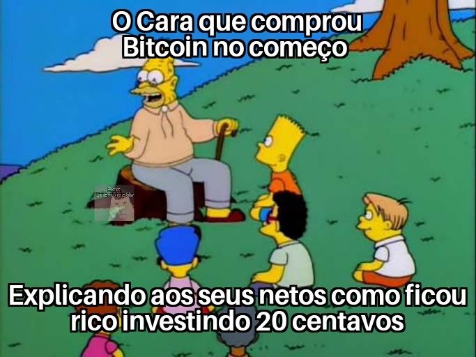 O Cara que comprou Bitcoin no começo explicando aos seus netos como ficou rico investindo 20 centavos