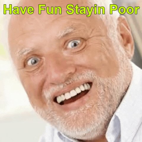 Yo viendo mi portafolio después de un rug pull